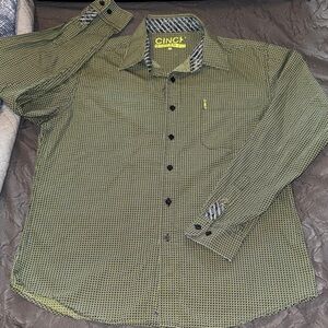CINCH MEN'S MODERN FIT GEOMETRIC BUTTON-DOWN WESTERN SHIRT EUC M